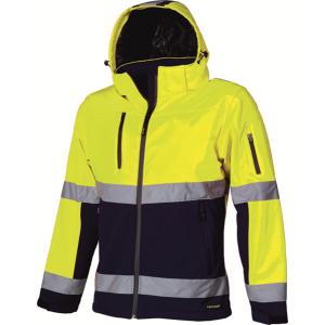 Tricorp soft shell jack EN471 Bi-color,uitvoering fluorescerend type 403007-H